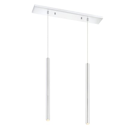 Z-Lite Forest 2 Light Island/Billiard, Chrome & Chrome 917MP24-CH-LED-2LCH